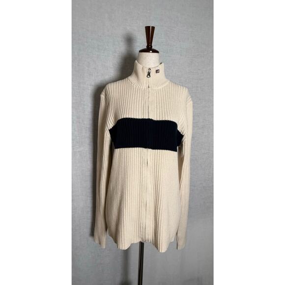 Men’s Vintage Polo Jeans Co. Ralph Lauren Full-Zip SweaterSize Medium